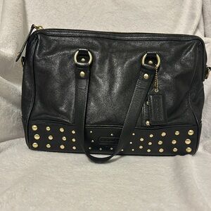 Studded Coach Shoulder Bag